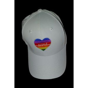 The Phluid Project White Rainbow Proud Pride White Adjustable Dad Style Hat Cap